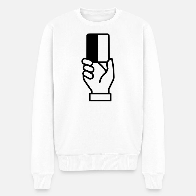 Vecteur d’expulsion de cartes arbitres - Pull Premium bio Homme - blanc