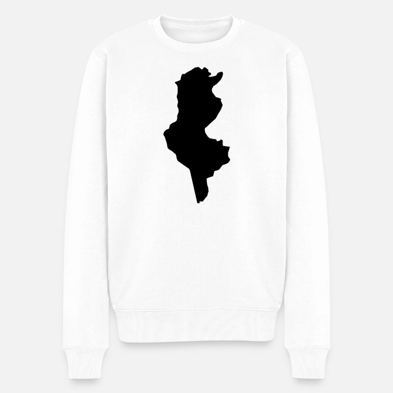 Carte de la Tunisie - Pull Premium bio Homme - blanc