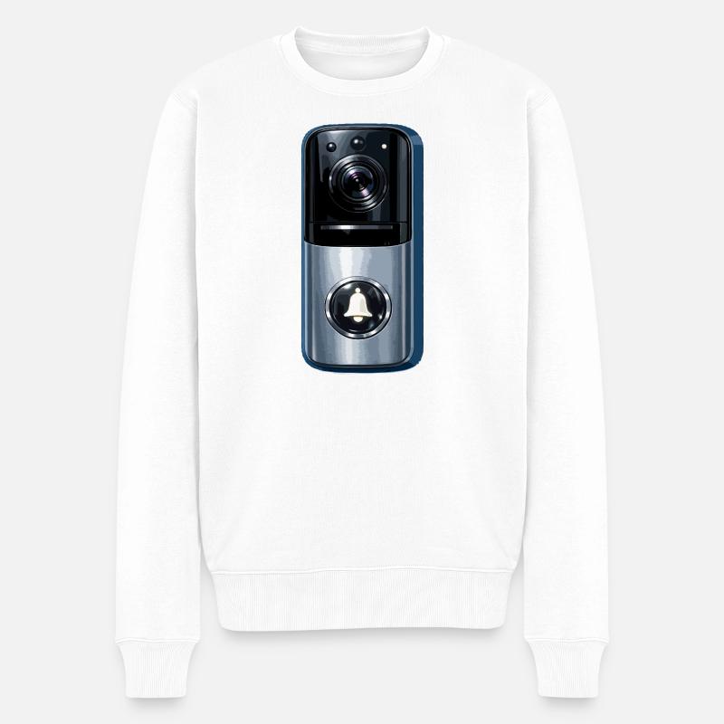 Smart Doorbell Lens - Männer Premium Bio Pullover - Weiß