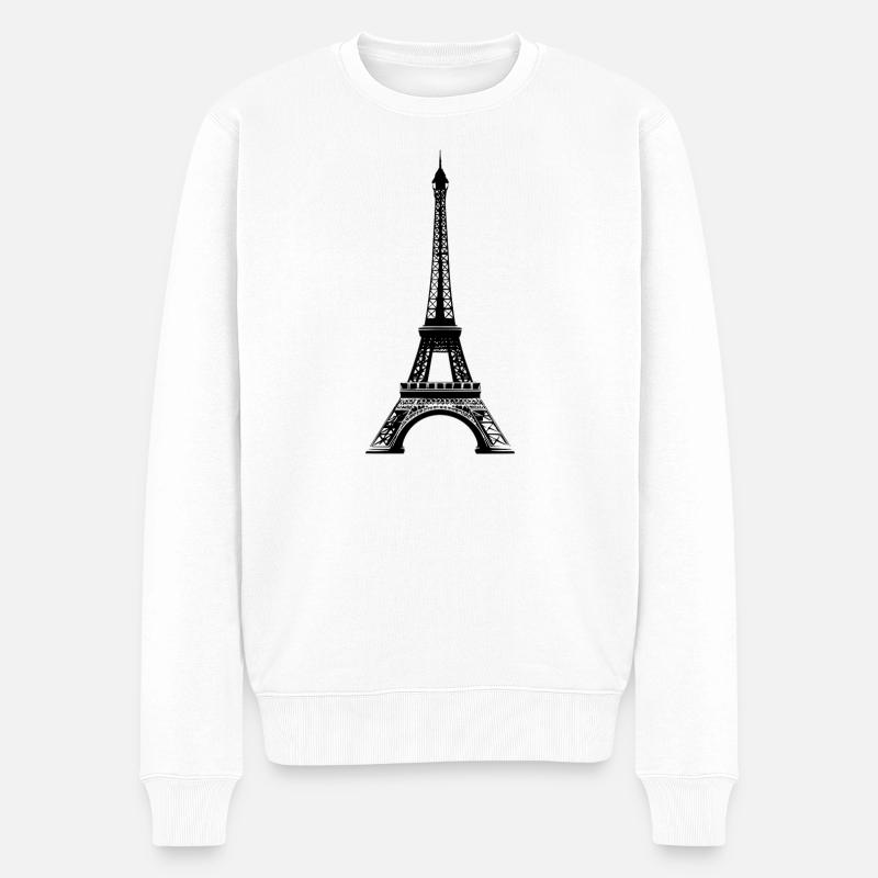 Tour Eiffel - Pull Premium bio Homme - blanc
