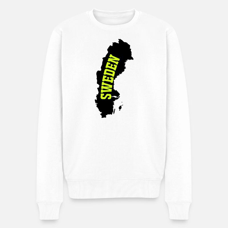 Lettrage néon suédois - Pull Premium bio Homme - blanc