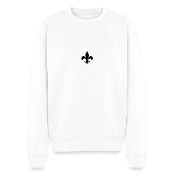 Schwarze Lilie - Männer Premium Bio Pullover - Weiß - Vorne - Thijin (182cm)