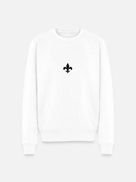 Black Lily - Men's Premium Organic Jumper - white