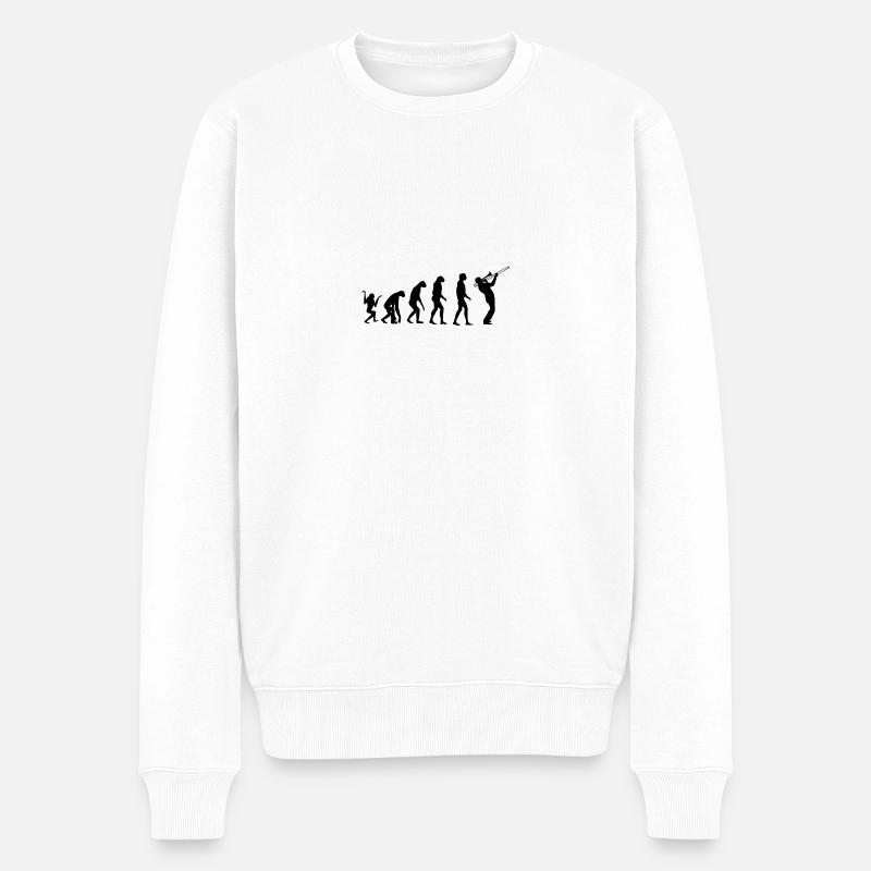 Evolution trombone - Men's Premium Organic Jumper - white