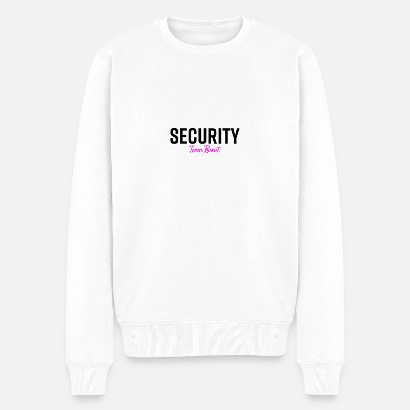 Security Team Braut - Männer Premium Bio Pullover - Weiß