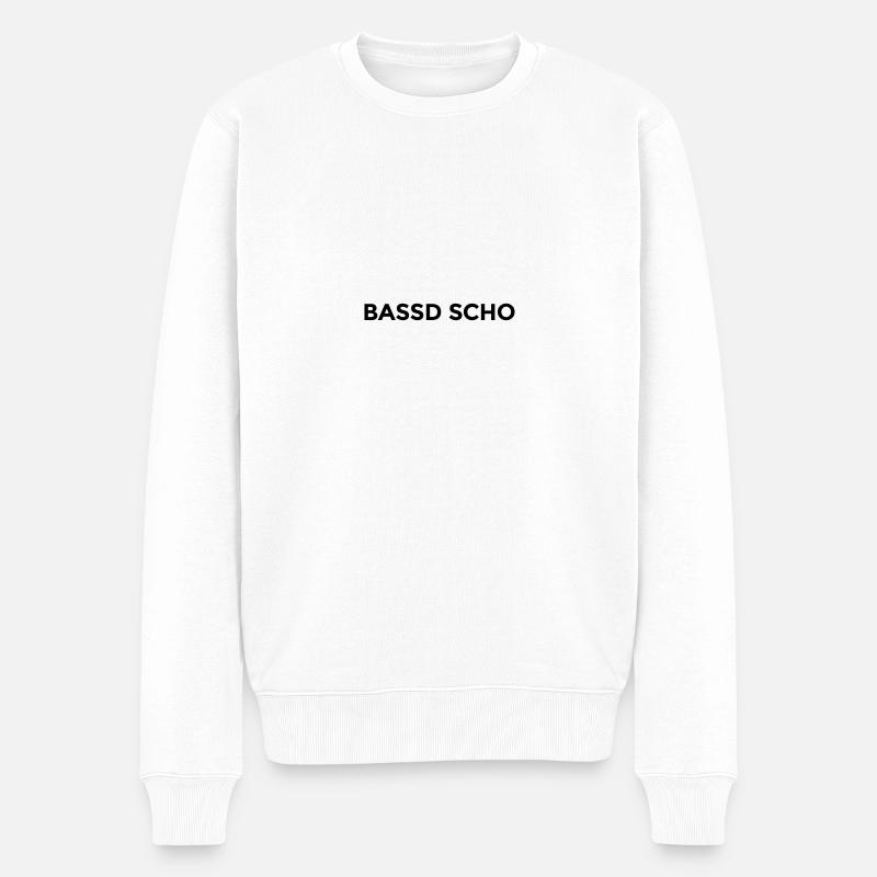 Bassd scho - montserrat - Männer Premium Bio Pullover - Weiß