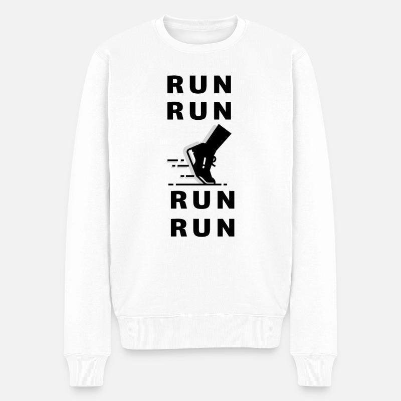 Course - Run - Pull Premium bio Homme - blanc