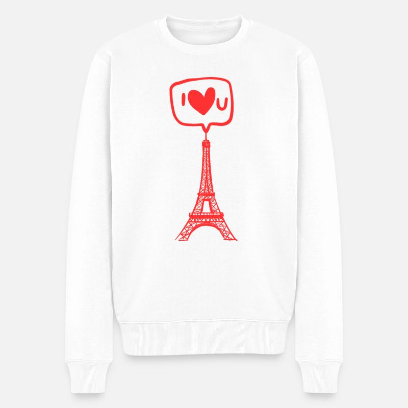 J'aime la Tour EIffel - Pull Premium bio Homme - blanc