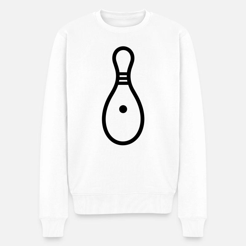Quille de Bowling - Männer Premium Bio Pullover - Weiß