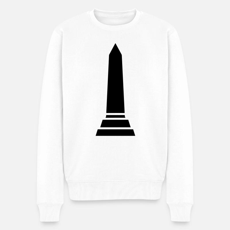Obelisk - Männer Premium Bio Pullover - Weiß