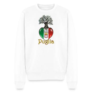 Cœur de racines des Pouilles - Pull Premium bio Homme - blanc - Devant - Thijin (182cm)