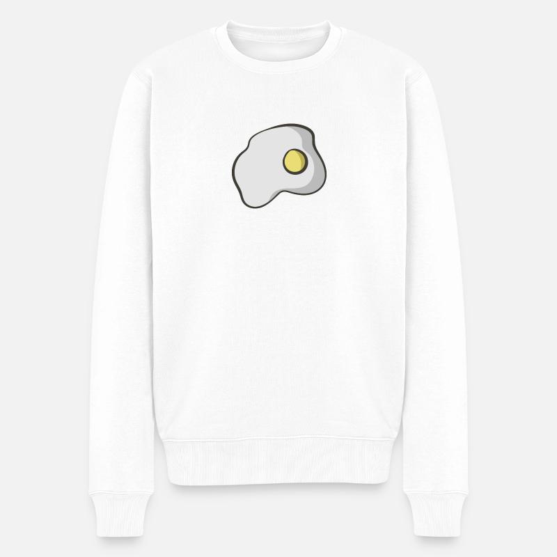 Œufs au plat - Pull Premium bio Homme - blanc