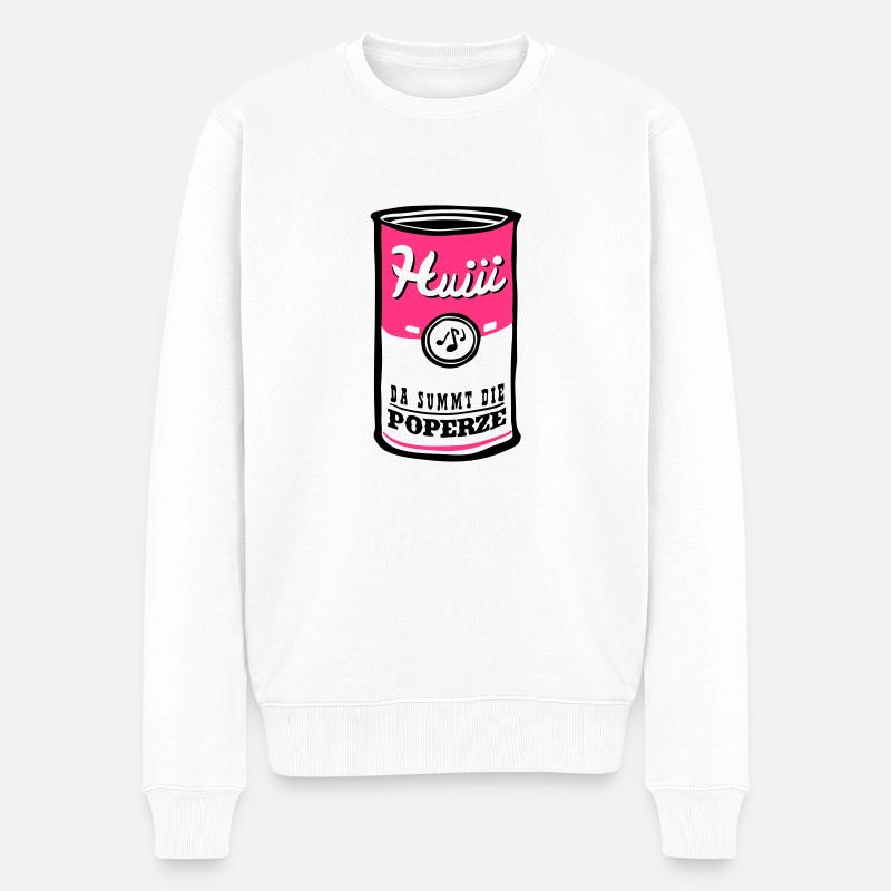 Poperze - Männer Premium Bio Pullover - Weiß