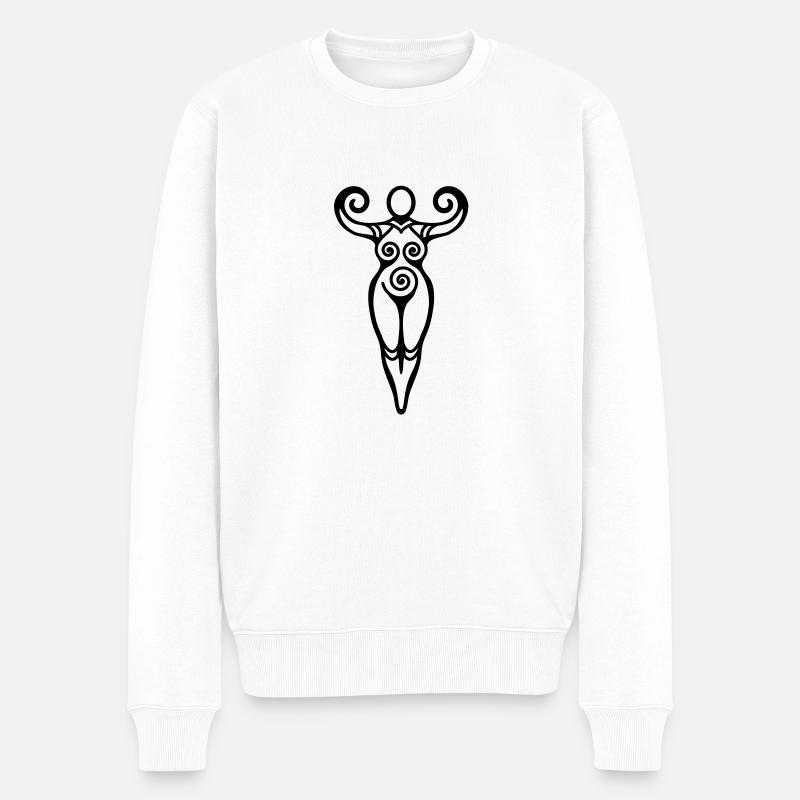 goddess - Männer Premium Bio Pullover - Weiß