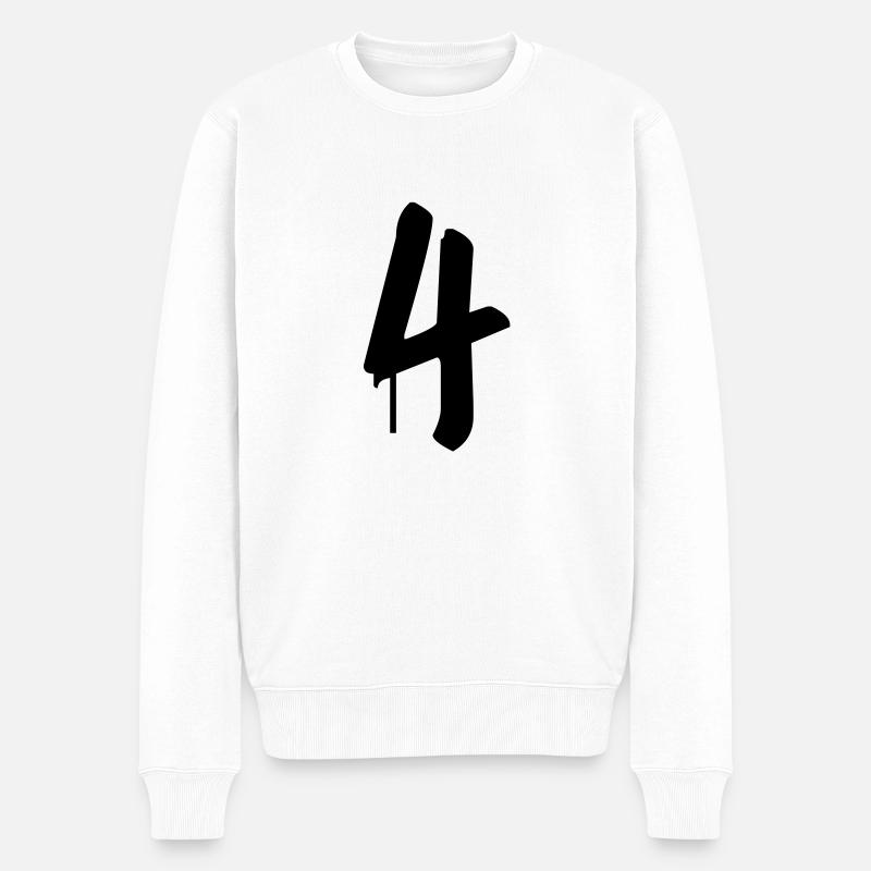 Graffiti : 4 - Pull Premium bio Homme - blanc