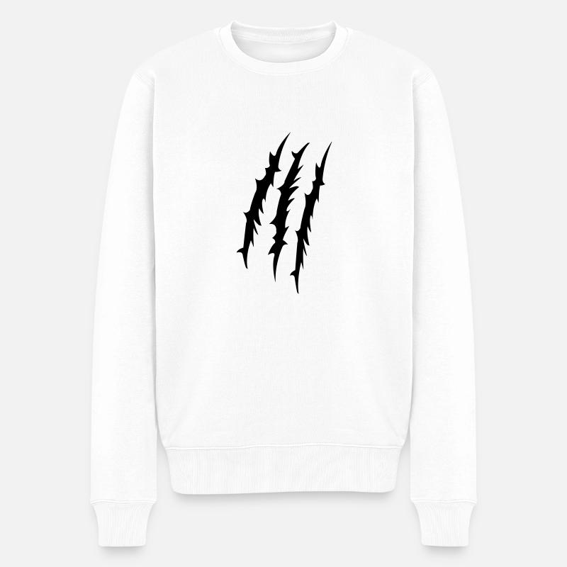 krallen - Männer Premium Bio Pullover - Weiß