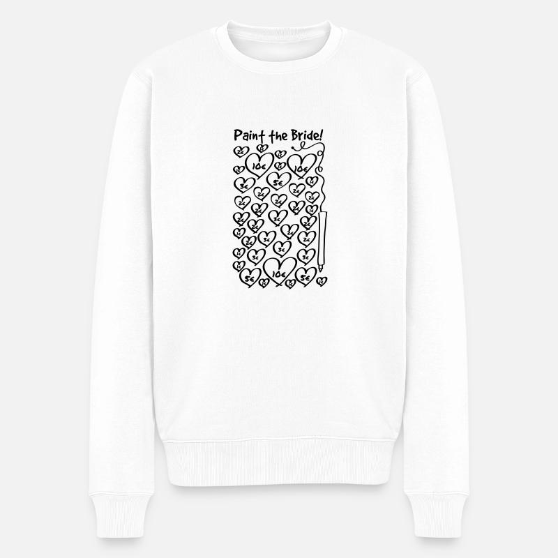 Peindre à la mariée - nuit entre filles - Pull Premium bio Homme - blanc