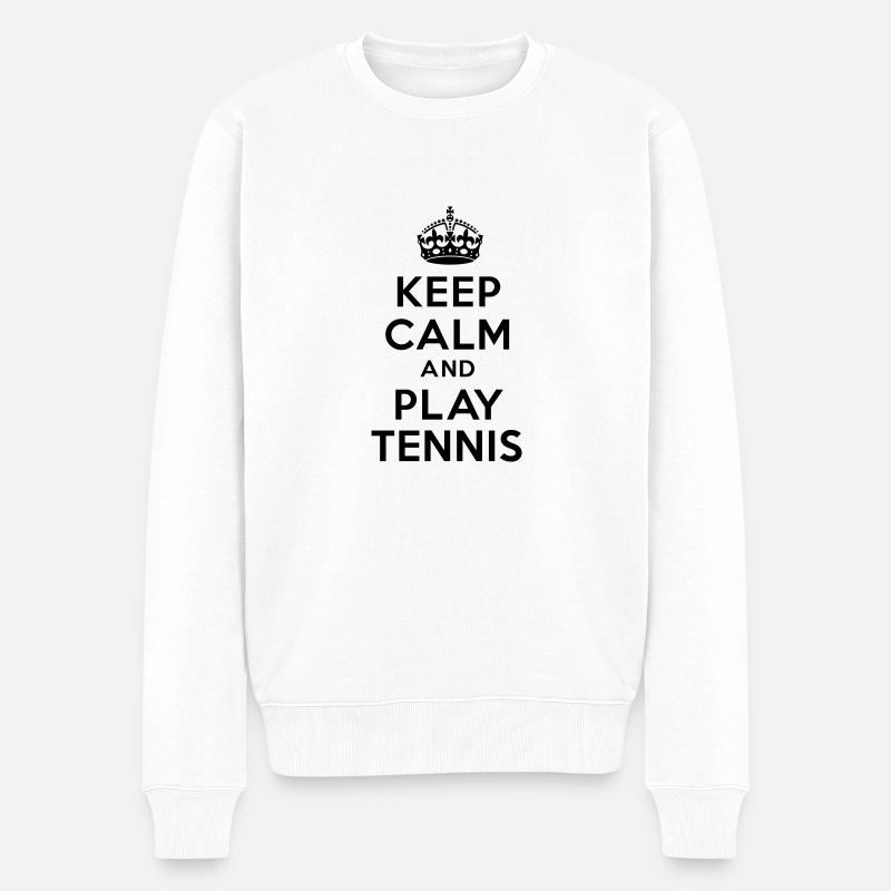 keep calm and play tennis - Pull Premium bio Homme - blanc