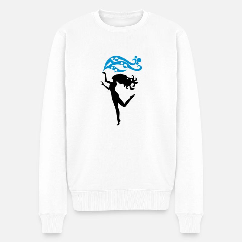 Sublima - Tänzerin - Männer Premium Bio Pullover - Weiß