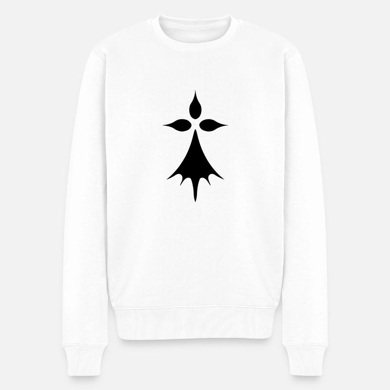 Hermelin - Männer Premium Bio Pullover - Weiß