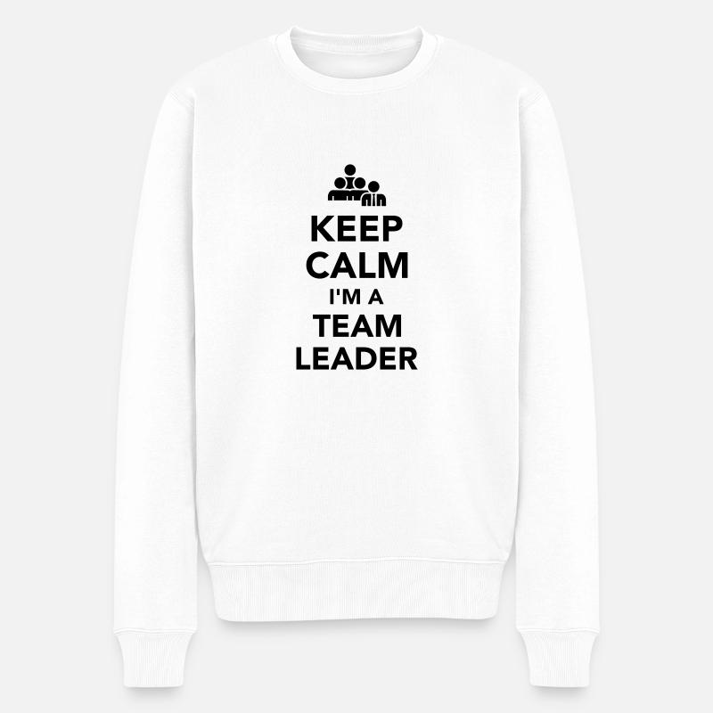 Teamleiter - Männer Premium Bio Pullover - Weiß