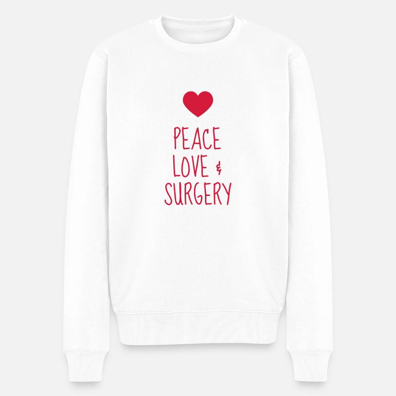 Arzt / Medizin / Chirurg / Chirurgie - Männer Premium Bio Pullover - Weiß