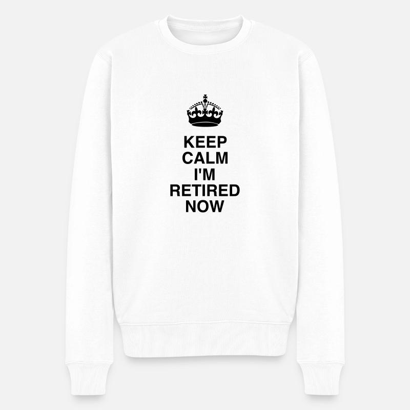 retraite / retraité / retraitée / pension - Pull Premium bio Homme - blanc