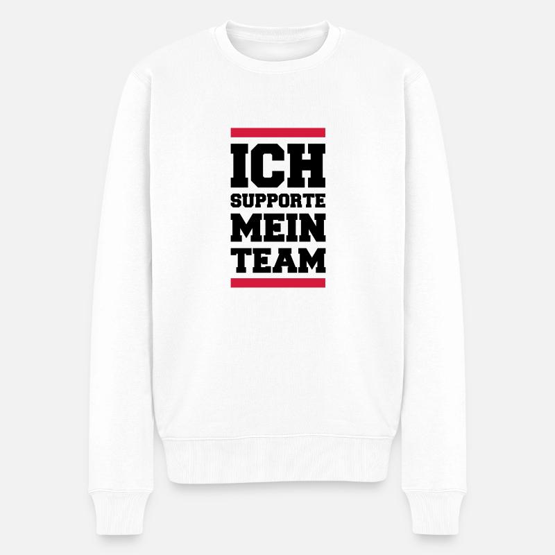 support_team_02 - Männer Premium Bio Pullover - Weiß
