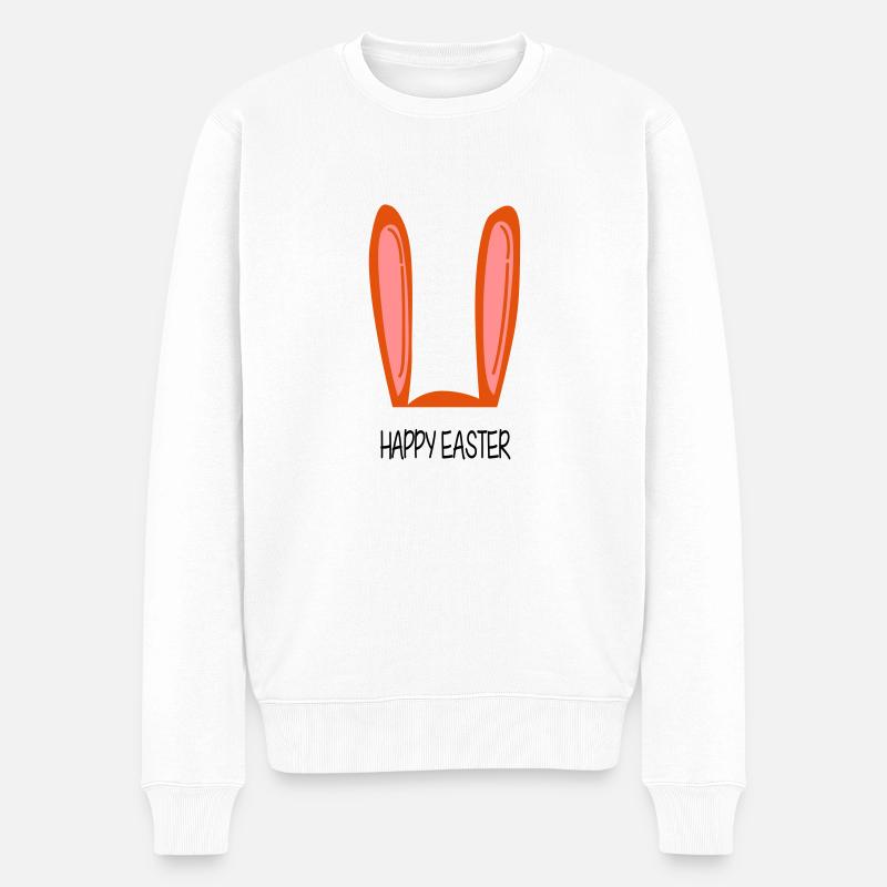 Happy Easter - Männer Premium Bio Pullover - Weiß