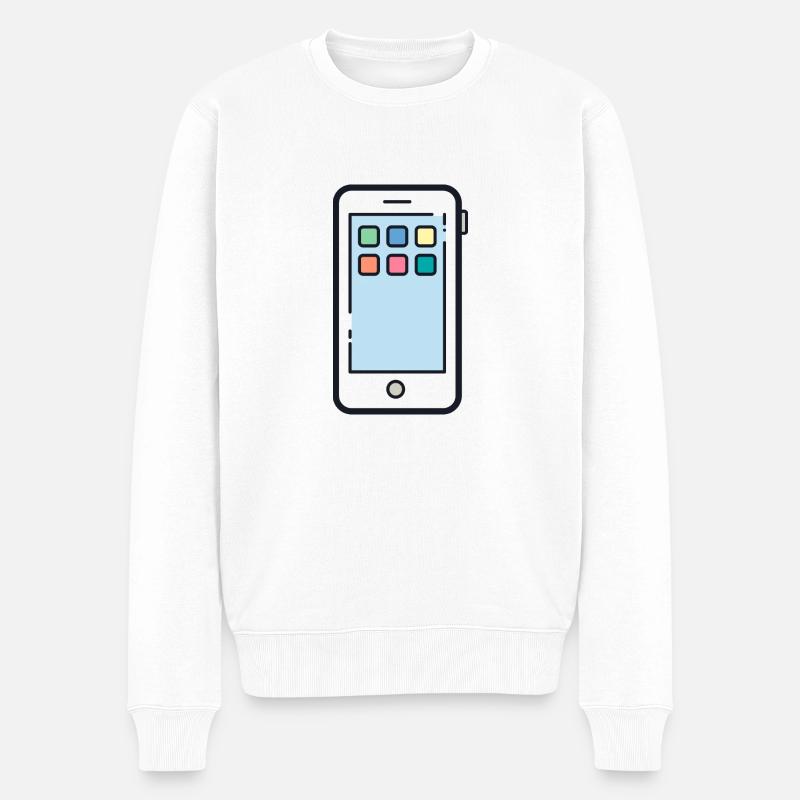 Zellulare Zellen - Männer Premium Bio Pullover - Weiß