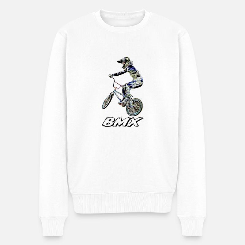 bmx - Pull Premium bio Homme - blanc