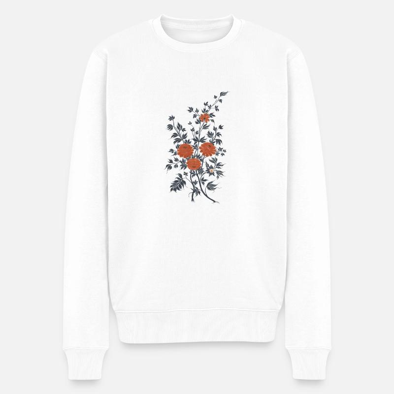 Les fleurs de Lars et Sigrin - Pull Premium bio Homme - blanc