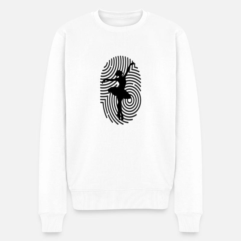 Dancing Dance Music - Männer Premium Bio Pullover - Weiß