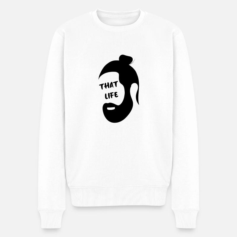 that life - Männer Premium Bio Pullover - Weiß