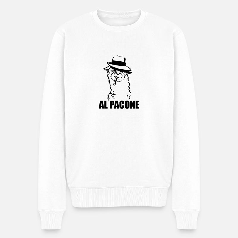 Al PACONE, Alpagas - Pull Premium bio Homme - blanc