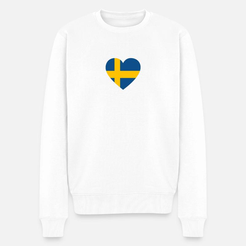 Love Liebe geschenk SCHWEDEN sweden - Männer Premium Bio Pullover - Weiß
