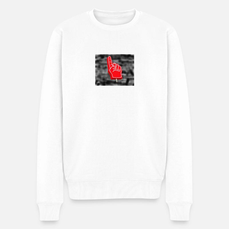 Du bist der Beste - Männer Premium Bio Pullover - Weiß