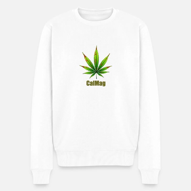 CalMag - Männer Premium Bio Pullover - Weiß