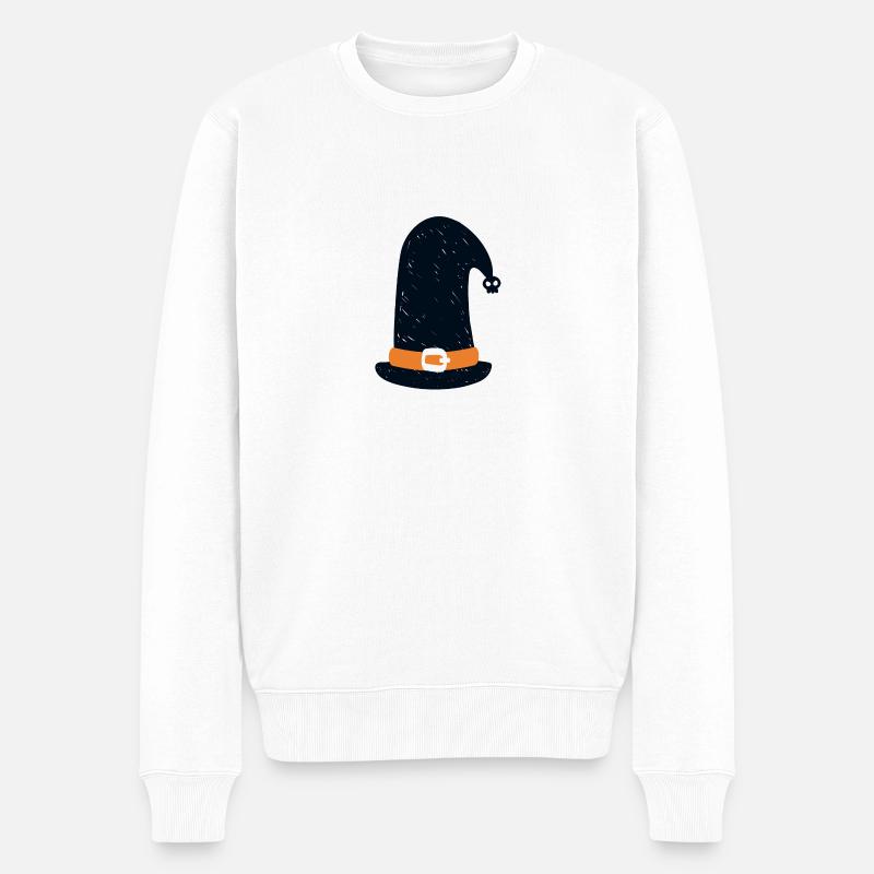 hexenhut - Männer Premium Bio Pullover - Weiß
