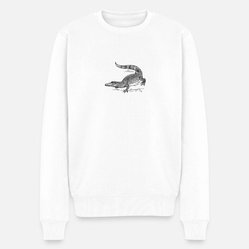 kroko 58 - Männer Premium Bio Pullover - Weiß
