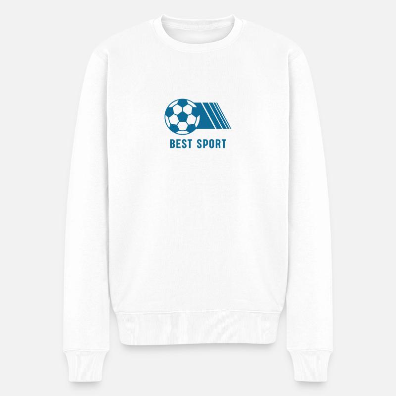 Bester Sport - Männer Premium Bio Pullover - Weiß