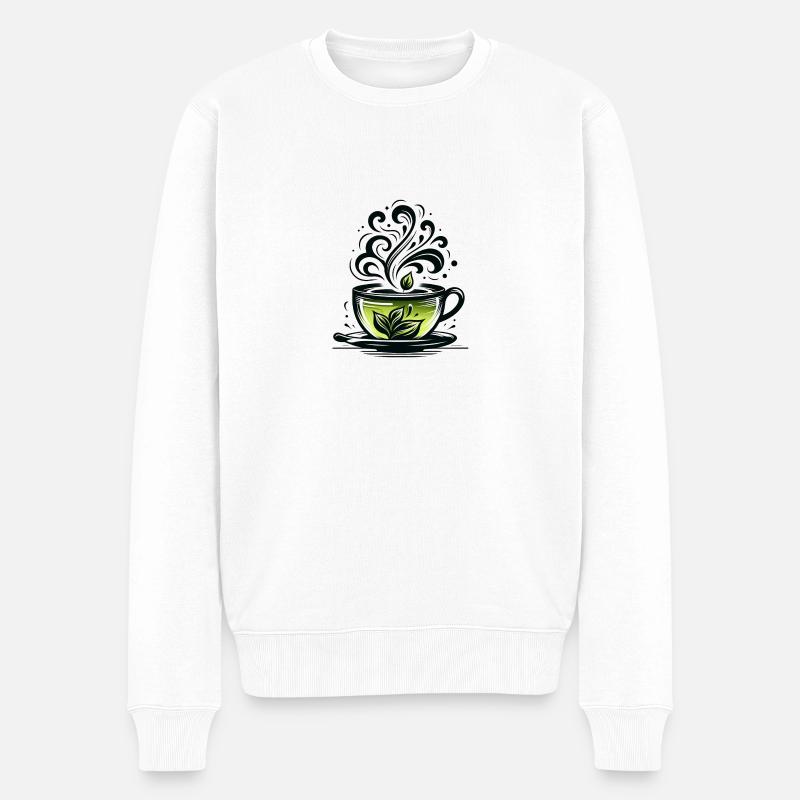 Conception de thé - Pull Premium bio Homme - blanc