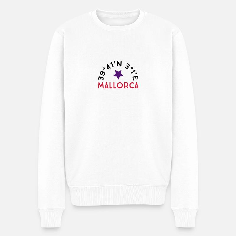 Mallorca - Økologisk premium-sweatshirt til mænd - hvid