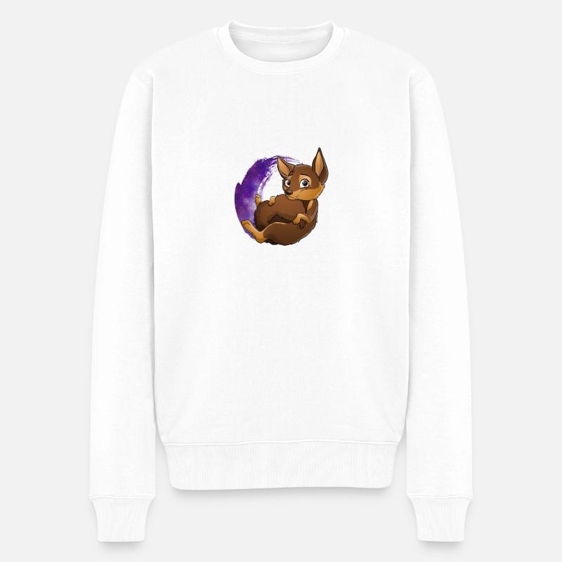 Kelpie Galaxie - Chocolat Feu - Pull Premium bio Homme - blanc