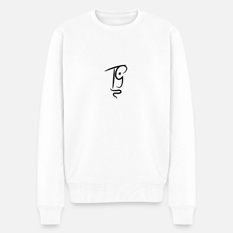 ThomaGeddon - Logo Noir - Pull Premium bio Homme - blanc