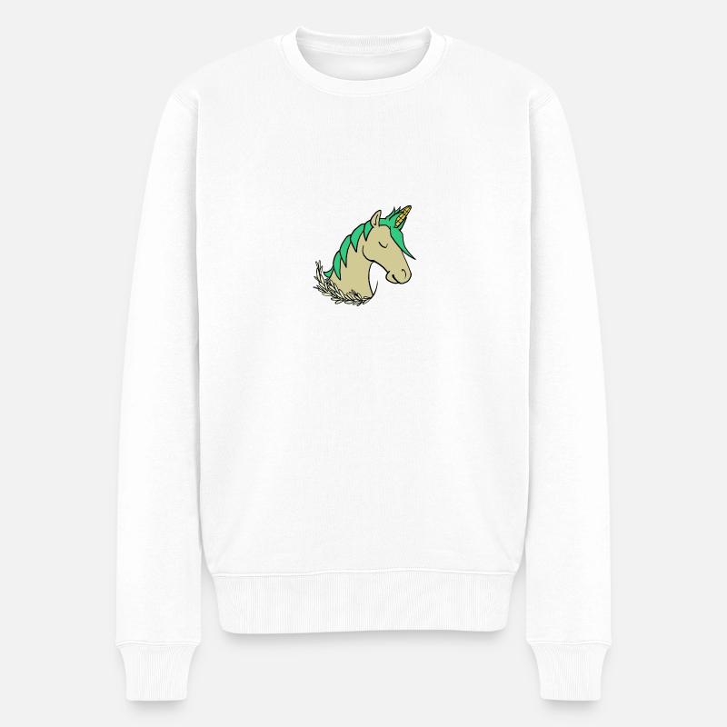 Uni-Mais - Männer Premium Bio Pullover - Weiß