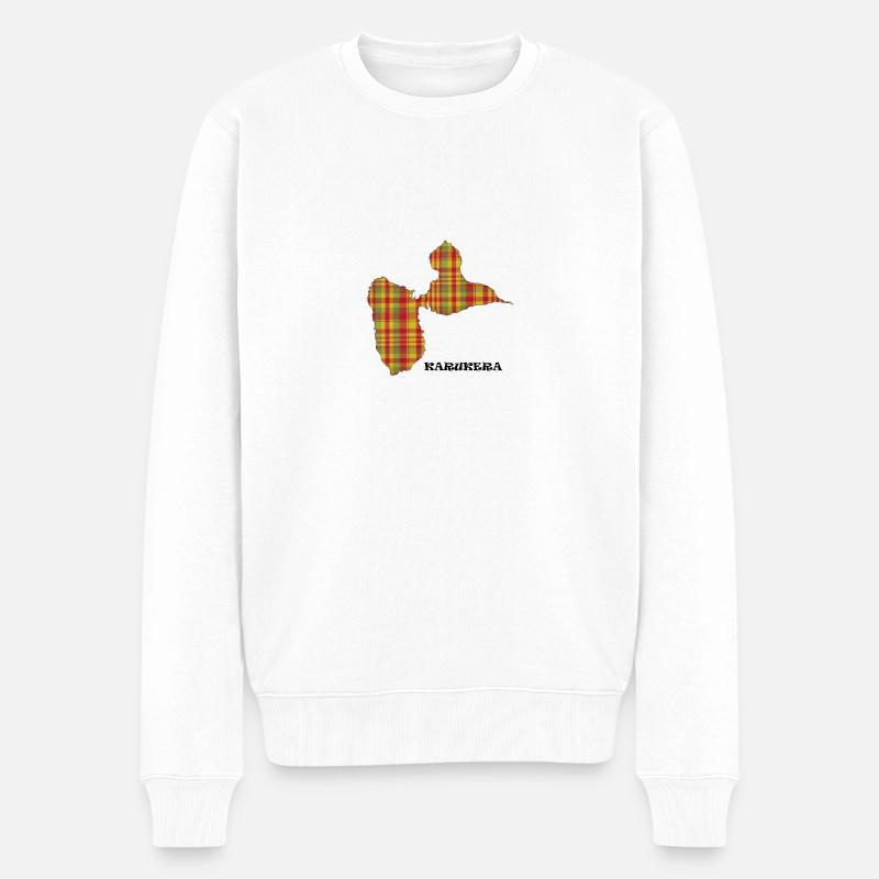 Karukera madras - Männer Premium Bio Pullover - Weiß