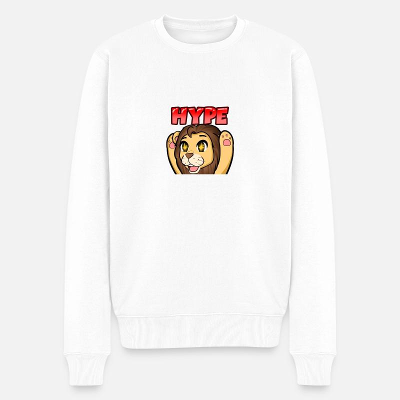 Joyeux Lion - Pull Premium bio Homme - blanc