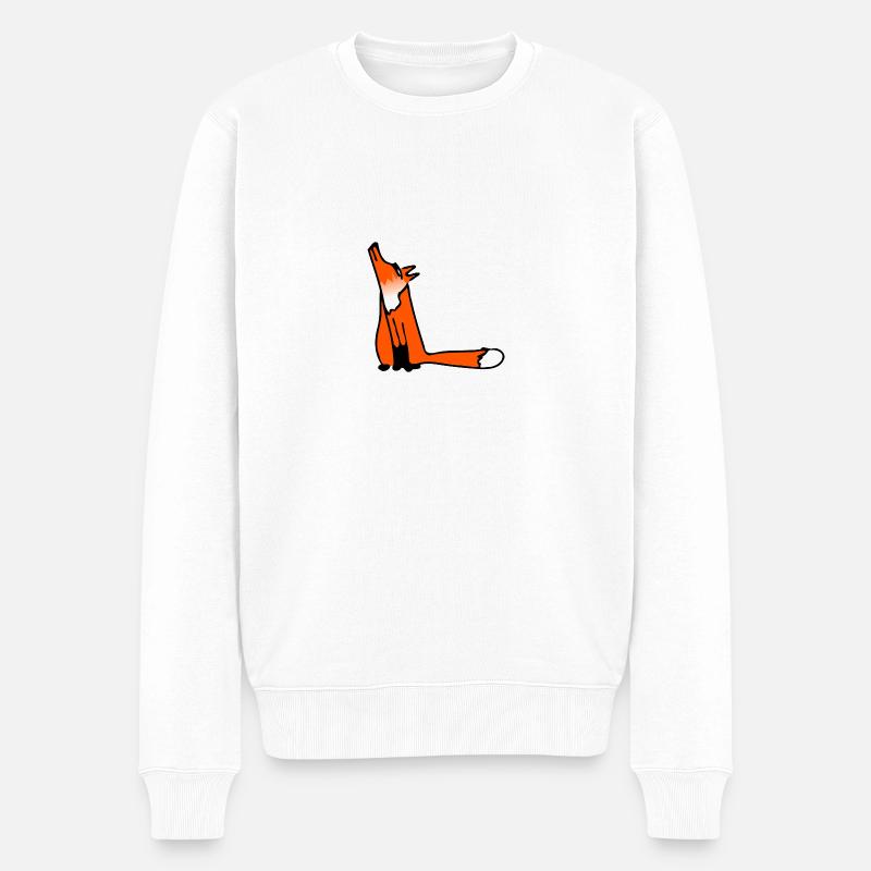 arctic fox fuchs7 - Männer Premium Bio Pullover - Weiß
