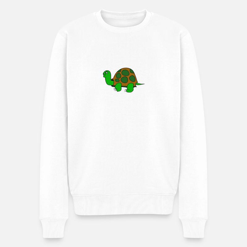 sea turtle tortoise schildkroete15 - Männer Premium Bio Pullover - Weiß